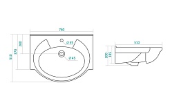 Santek Раковина Байкал 75 WH110259 – фотография-2